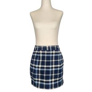 Tommy Hilfiger Blue Plaid Mini Skirt w/ Pockets - Size 0